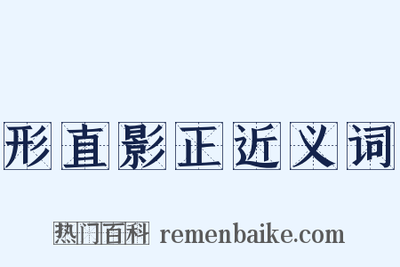 形直影正近义词是什么意思的图片